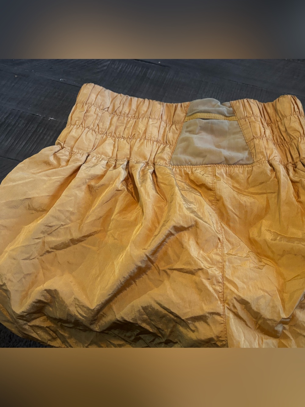 Free People High-Waist Shorts in Mustard Yellow - Picture 4 of 5